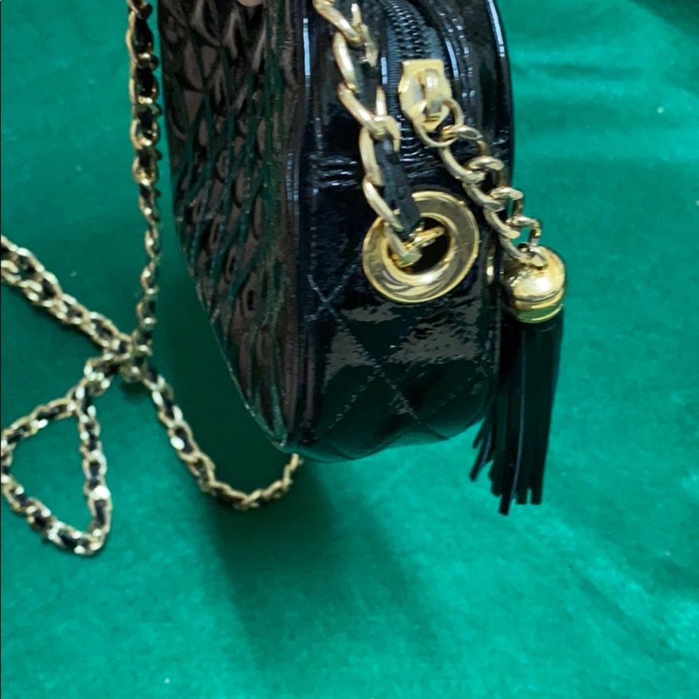 Like new Nordstrom Black Patent Leather Quilted Crossbody - Picture 9 of 9